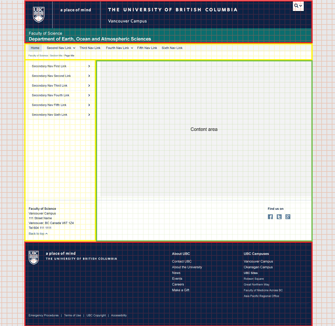 Sections of the CLF - Large screens